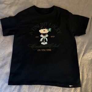 St Patrick’s Day A Tini Bit Lucky Black Tee